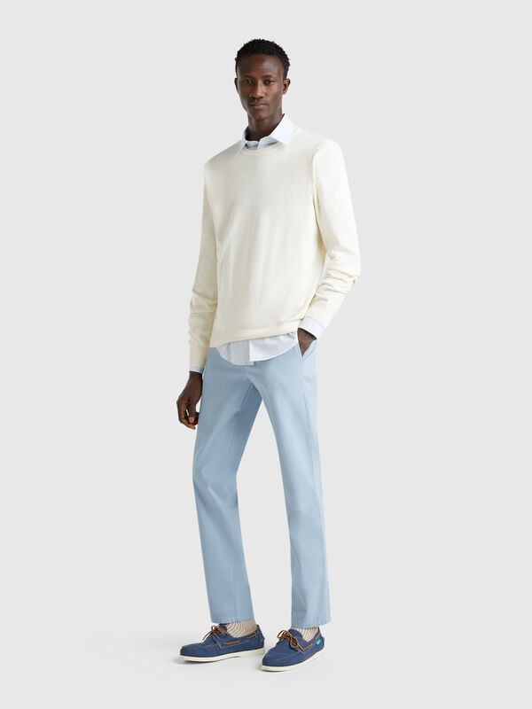 Chinohose slim fit in Graublau Herren