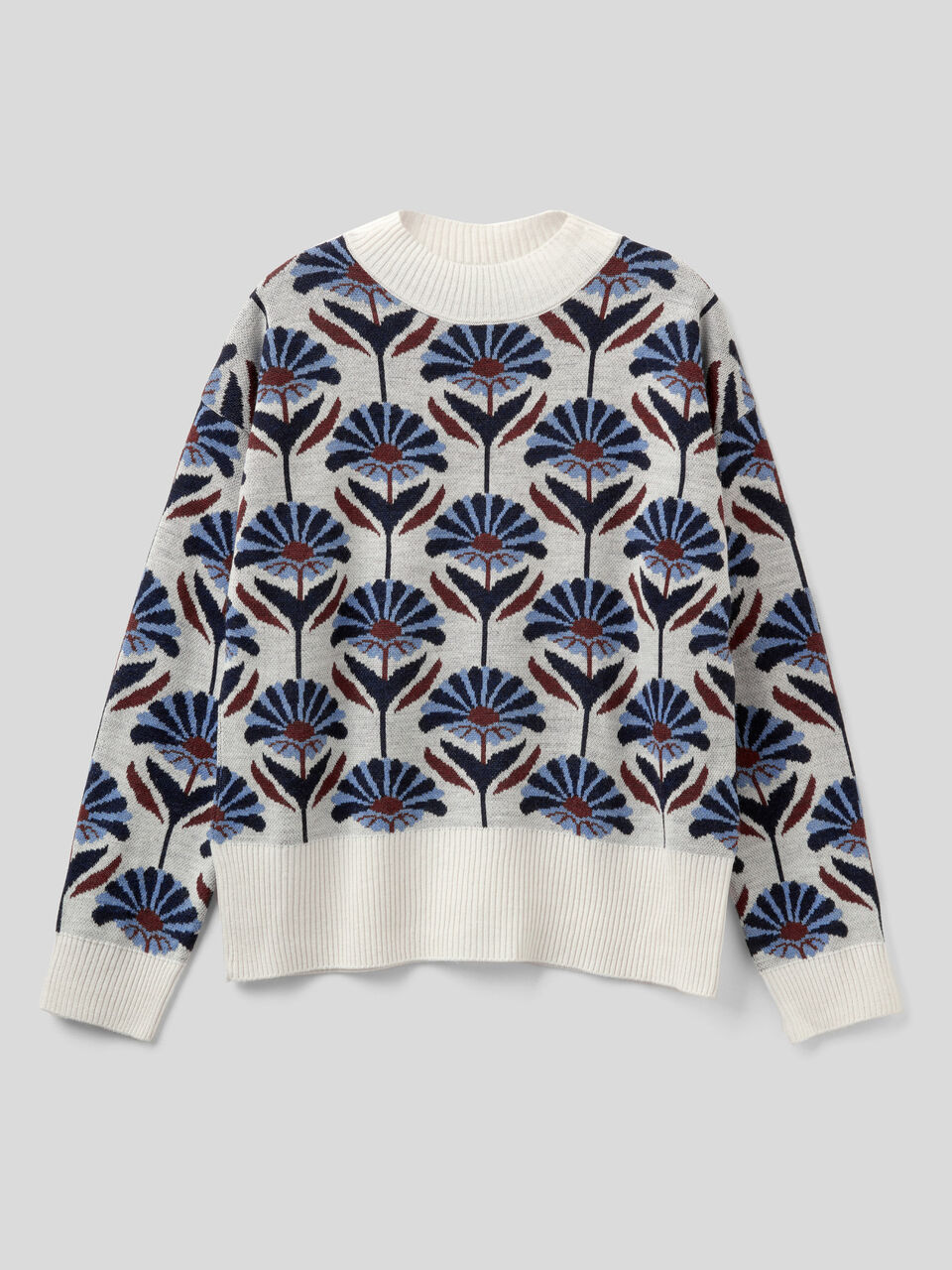 Stehkragenpullover im Boxy Fit image number 1