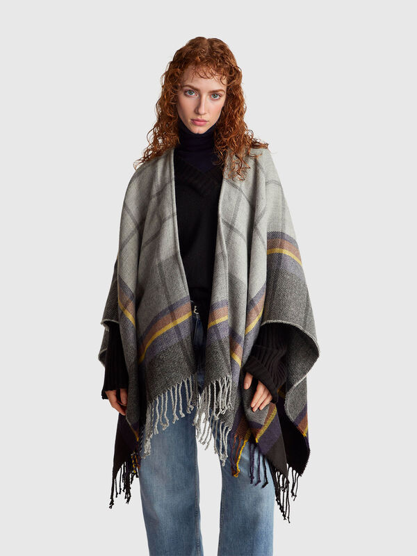 Jacquard-Umhang mit Karomuster Jacquard-Umhang mit Karomuster Damen