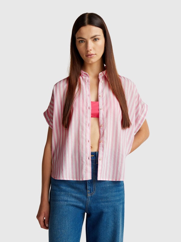 Gestreiftes Hemd mit bequemer Passform Damen
