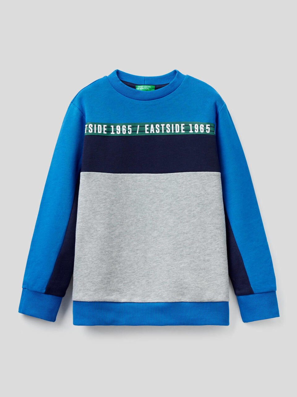 Sweatshirt mit Farbblöcken in 100% Baumwolle image number 1