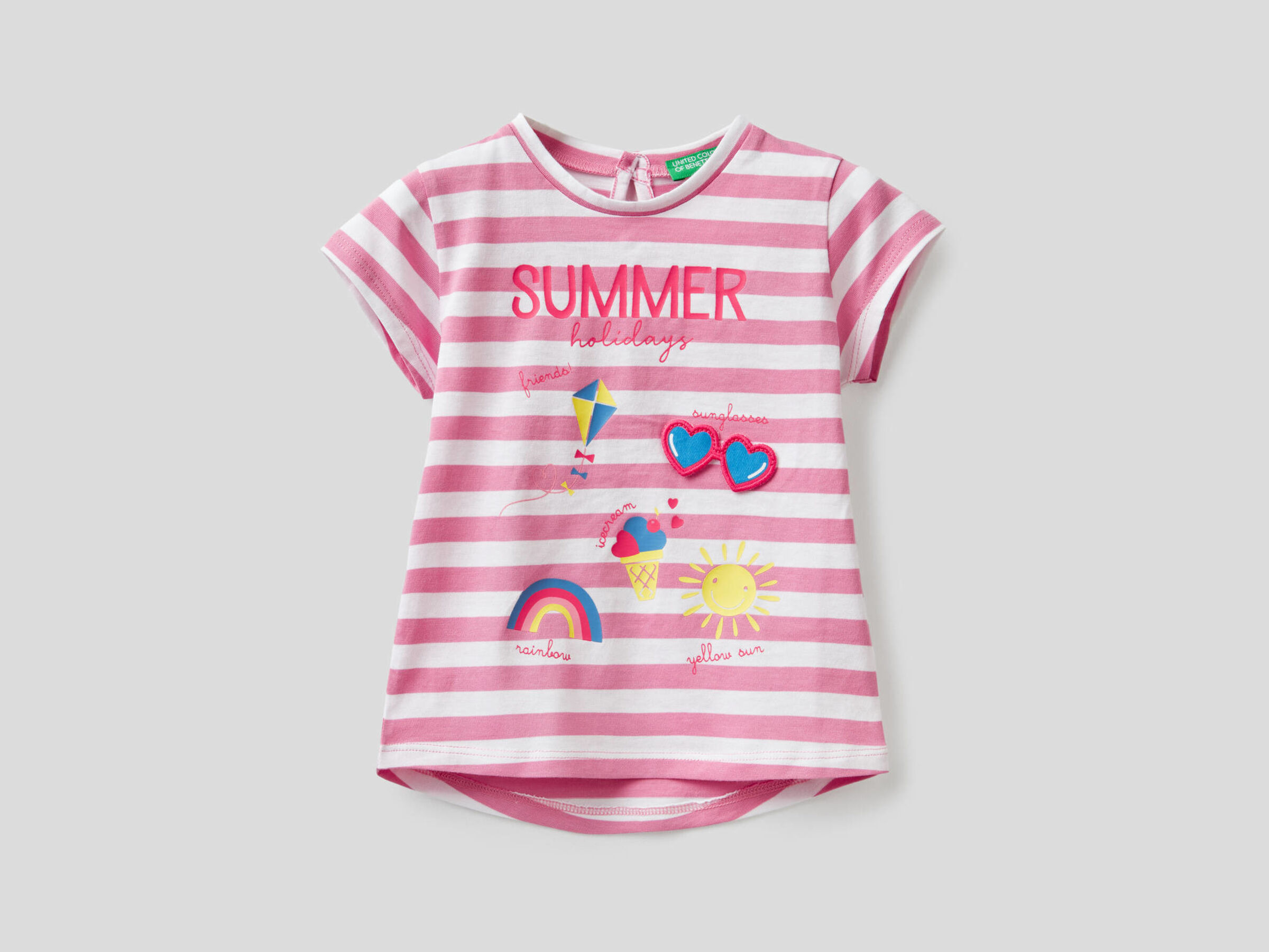 Gestreiftes T-Shirt aus 100% Baumwolle image number null