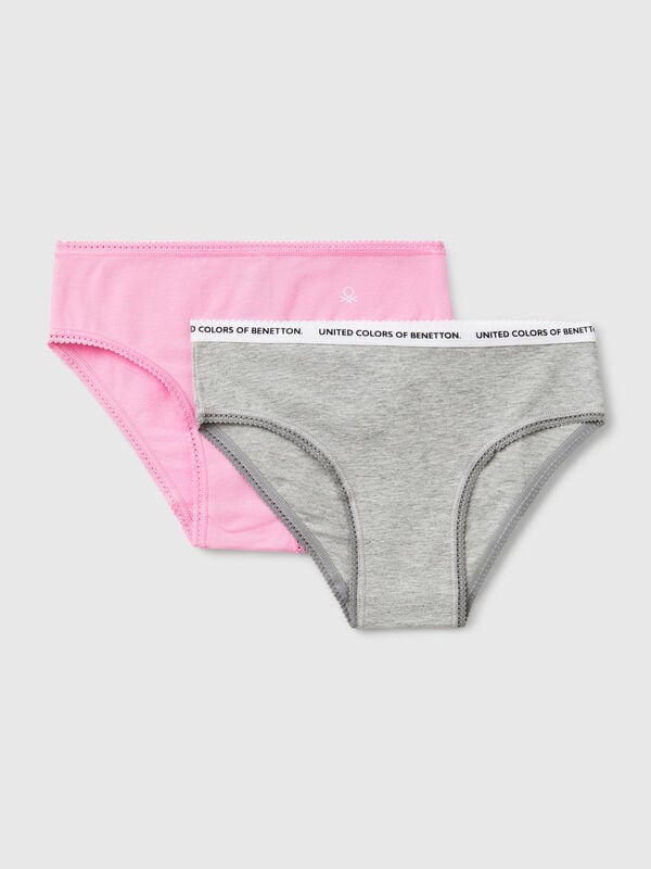 Zwei Slips aus Stretch-Baumwolle Mädchen