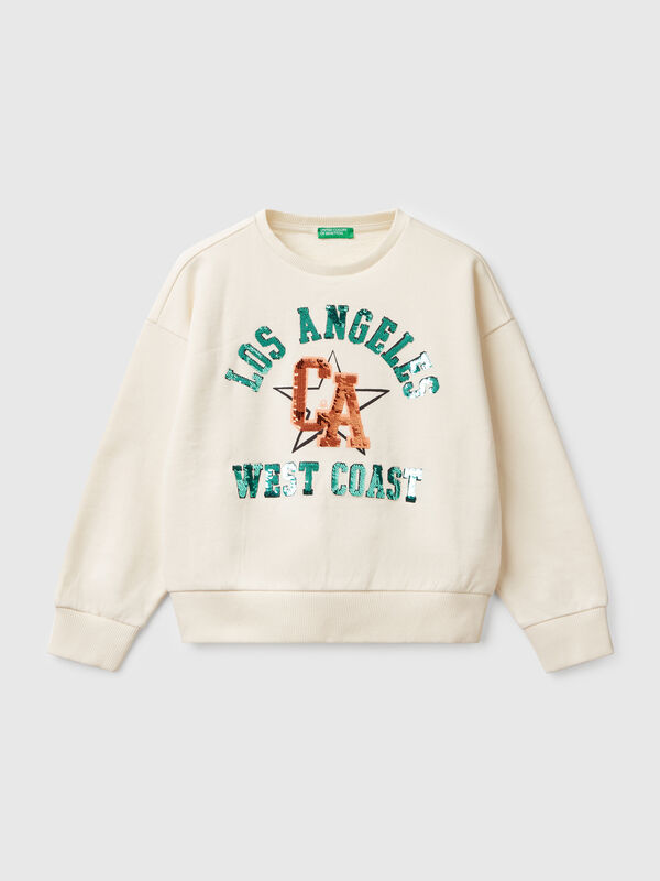 Sweatshirt mit Pailletten Mädchen