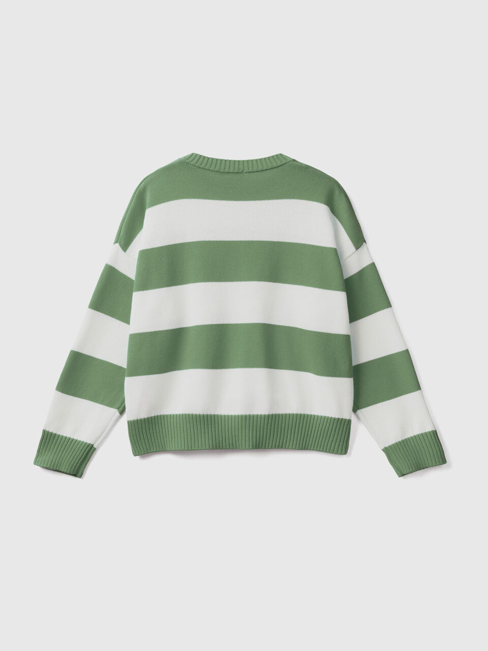Gestreifter Pullover in Trikot-Baumwolle image number 2