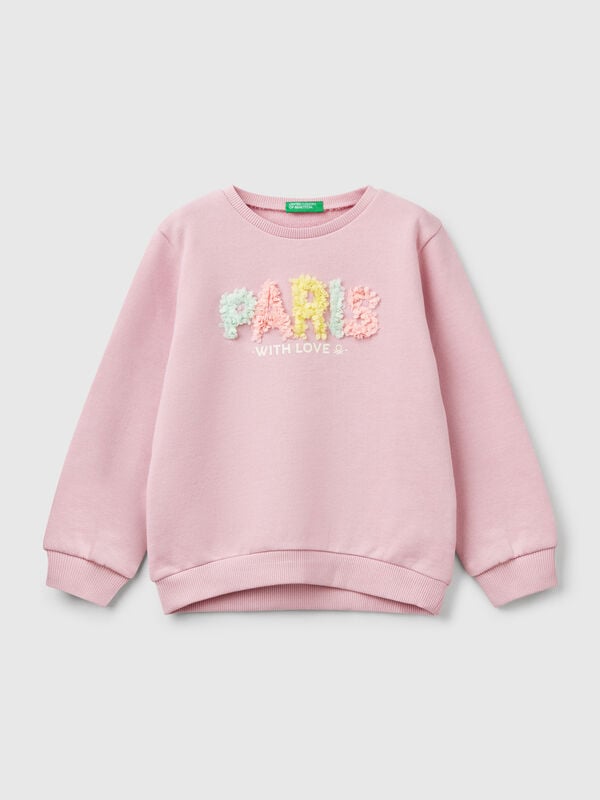 Sweatshirt mit Applikation in Blütenblattoptik Mädchen