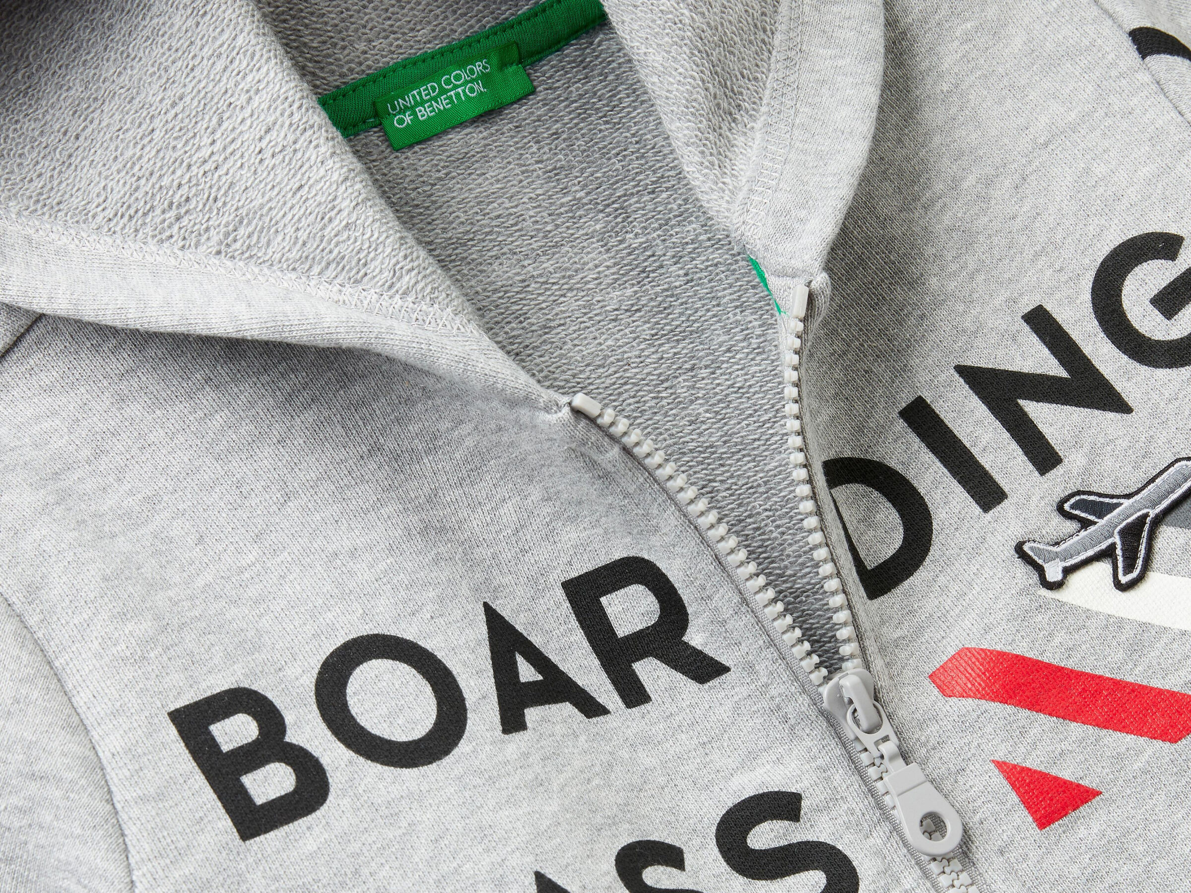 Sweatshirt mit Reißverschluss und Print image number null