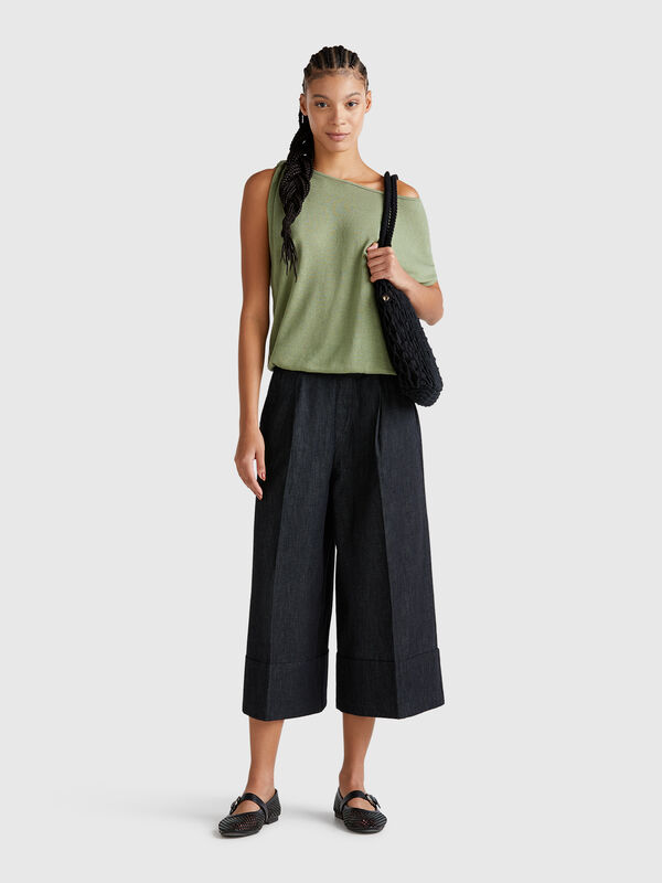 Weite Jeans mit Bündchen Damen
