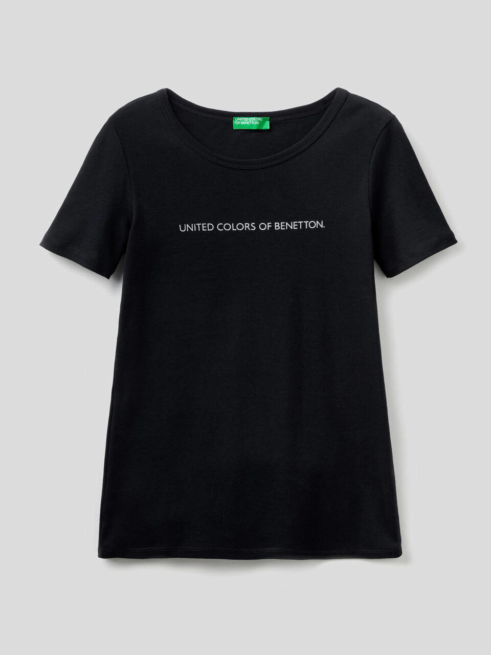 T-Shirt aus 100% Baumwolle mit glitzerndem Logoprint image number 1