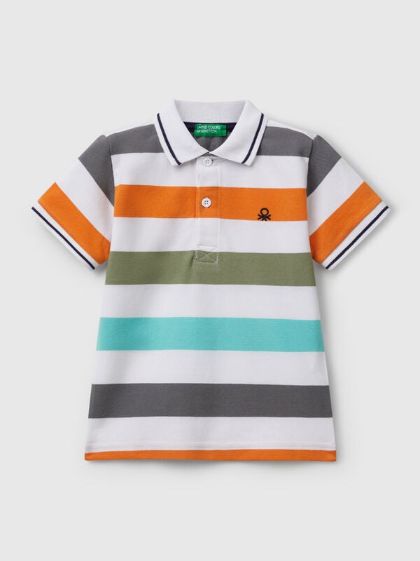 Gestreiftes Kurzarm-Poloshirt Jungen