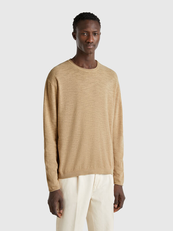 Pullover aus Leinen- und Baumwollmischung Herren