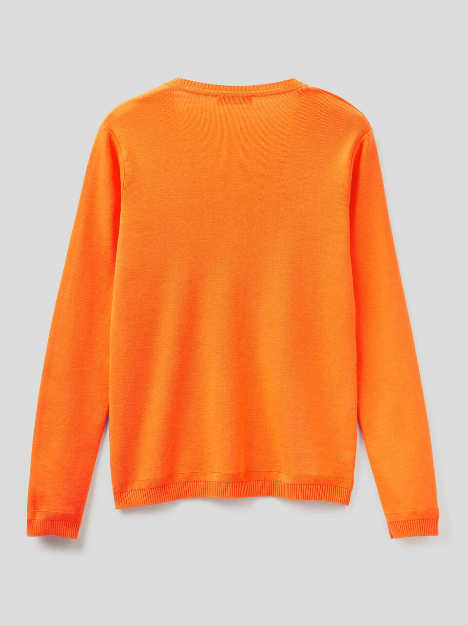 Pullover aus reiner Baumwolle mit V-Ausschnitt image number 2