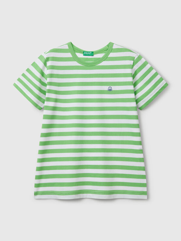 Gestreiftes T-Shirt aus 100 % Baumwolle Jungen