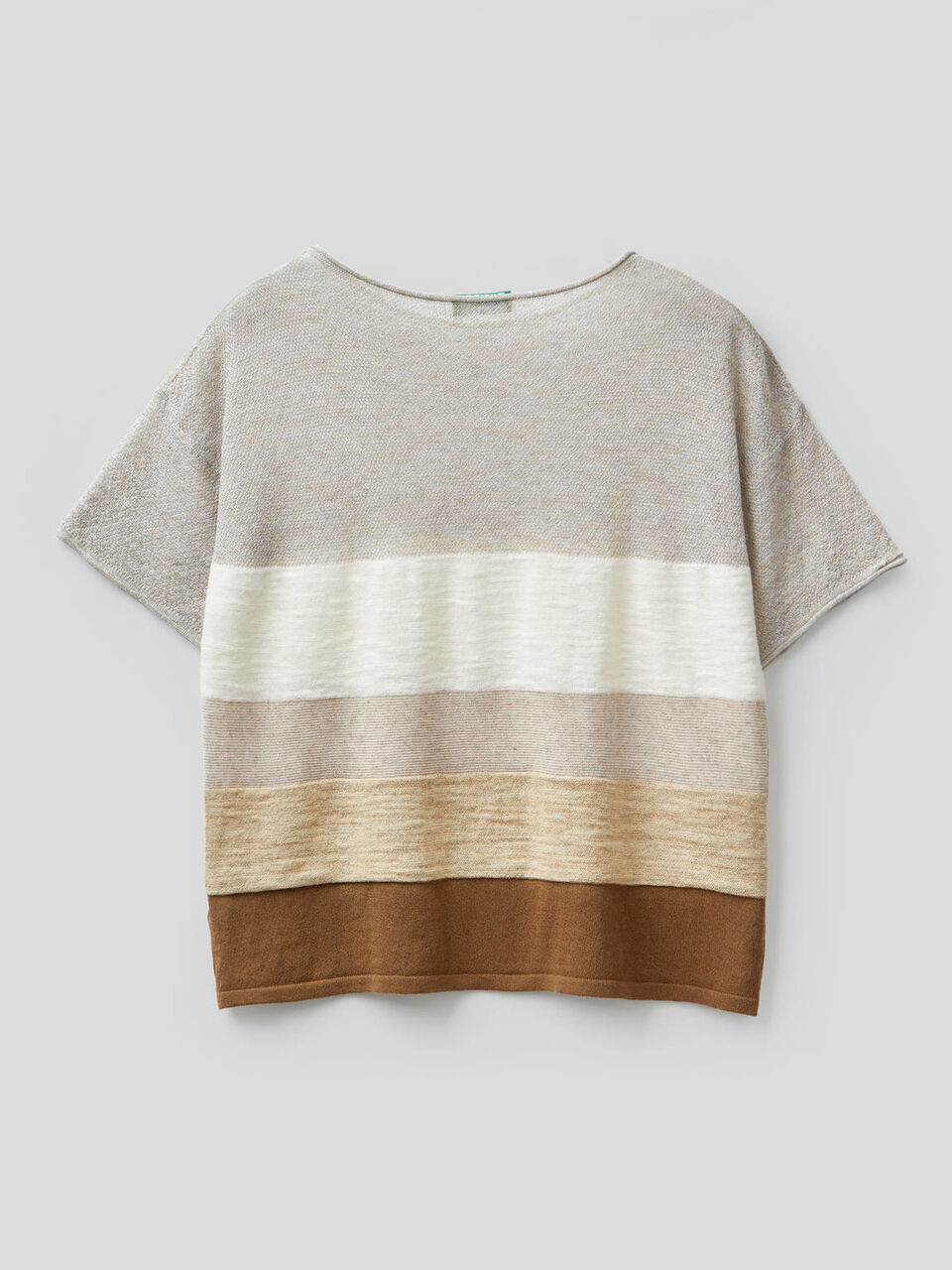 Pullover in einem Mix aus verschiedenen Garnen mit Streifen image number 2