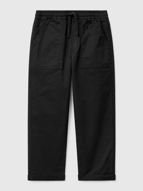 Jogginghose aus Stretch-Baumwolle mit Kordelzug Jungen