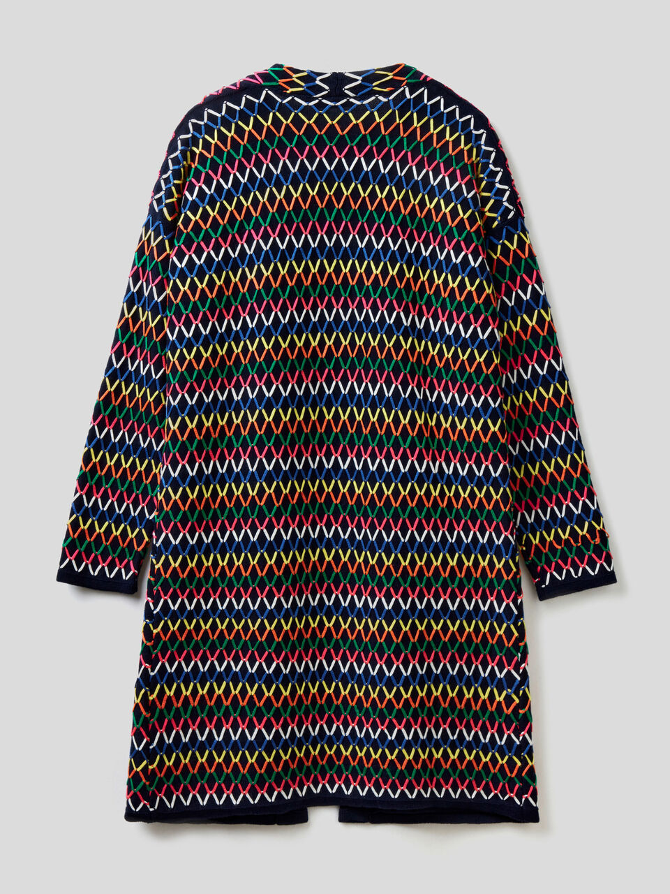 Lange Strickjacke mit bunten Farben image number 2