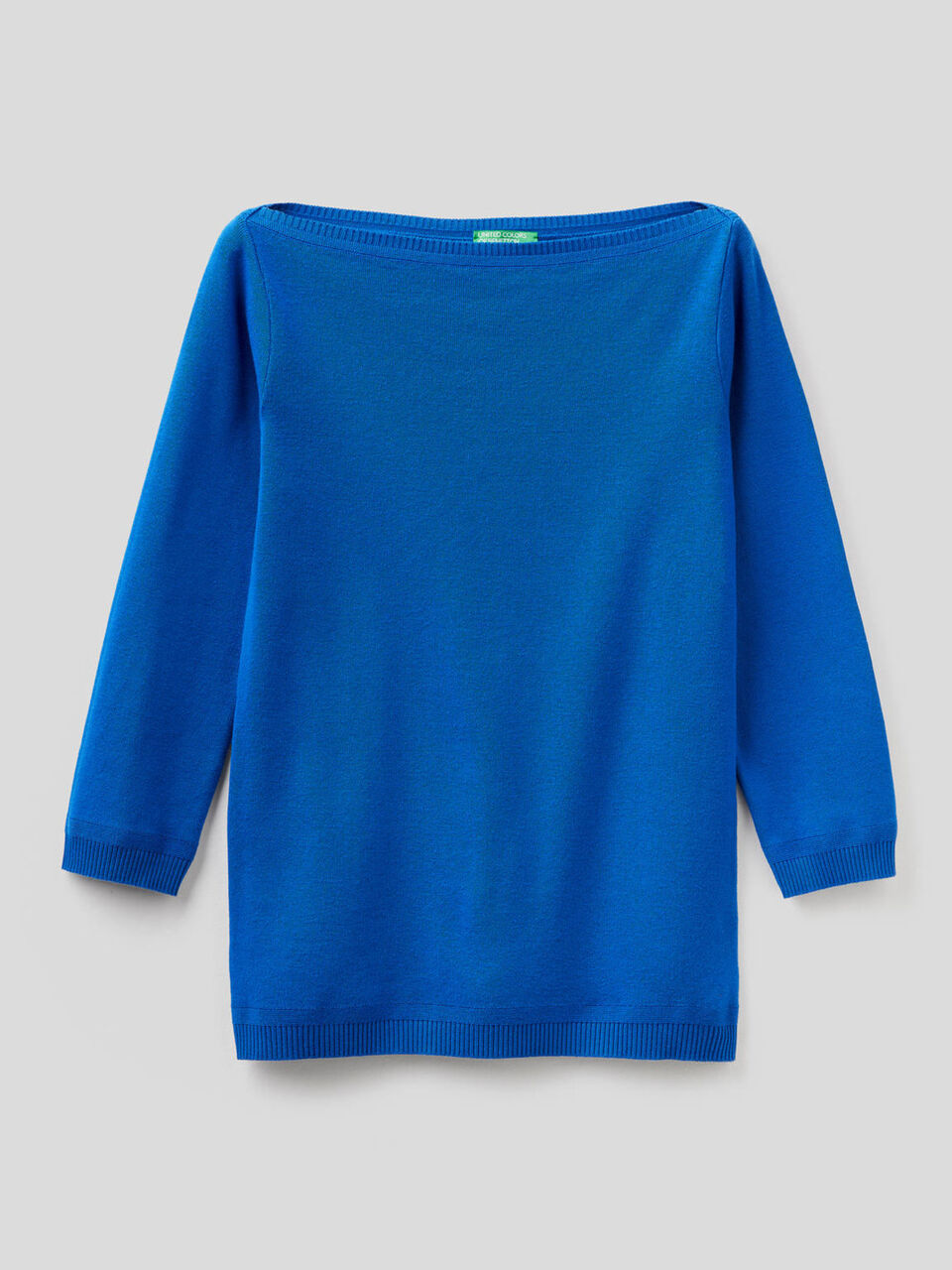 Pullover aus 100% Baumwolle mit U-Boot-Ausschnitt image number 1