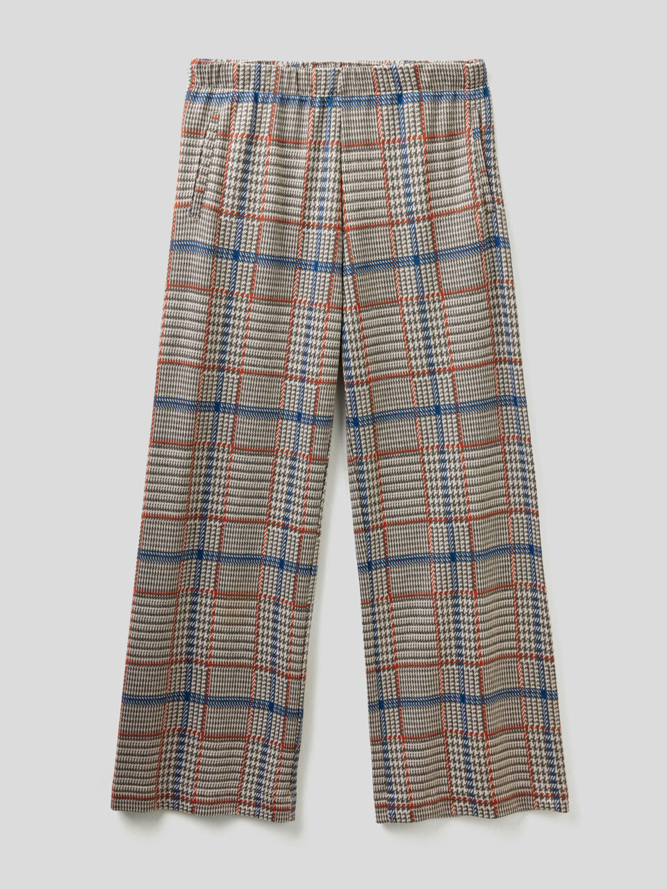 Karierte Hose mit weitem Bein image number 1