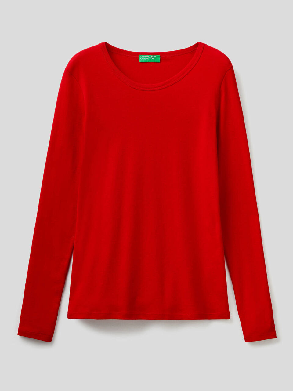 T-Shirt aus reiner Baumwolle mit langen Ärmeln image number 1