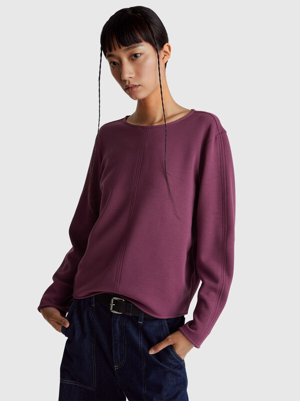 T-Shirt aus Stretch-Modal T-Shirt aus Stretch-Modal Damen
