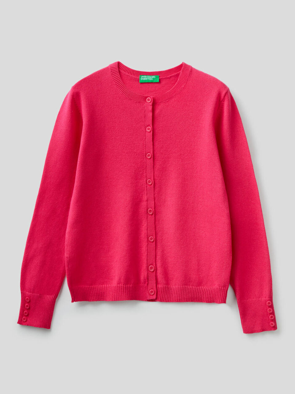 Strickjacke aus einer Baumwollmischung mit Rundausschnitt image number 1