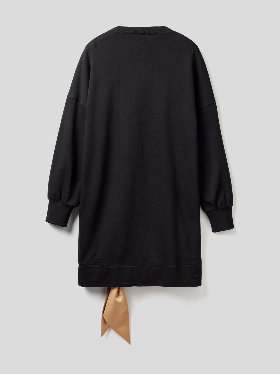 Kleid aus Sweatstoff mit Masche am Saum unten image number 2