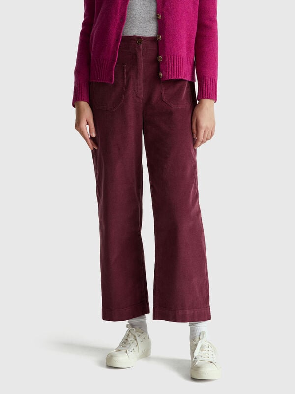 Gerade geschnittene Samthose Gerade geschnittene Samthose Damen
