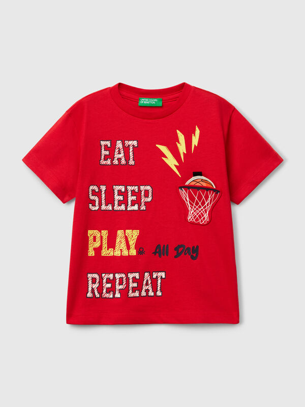 T-Shirt mit Applikation Jungen