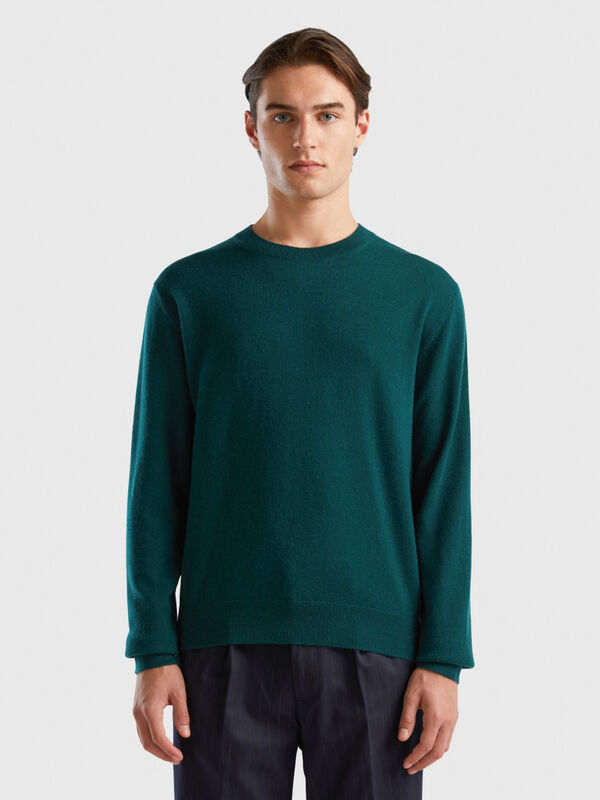 Grüner Pullover aus reinem Cashmere Herren
