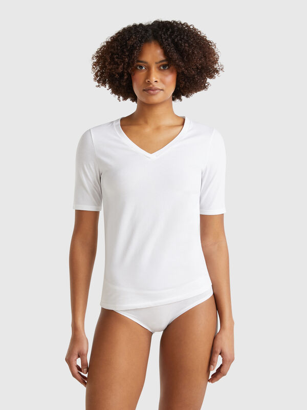 Super-Stretch-T-Shirt aus Baumwolle Damen