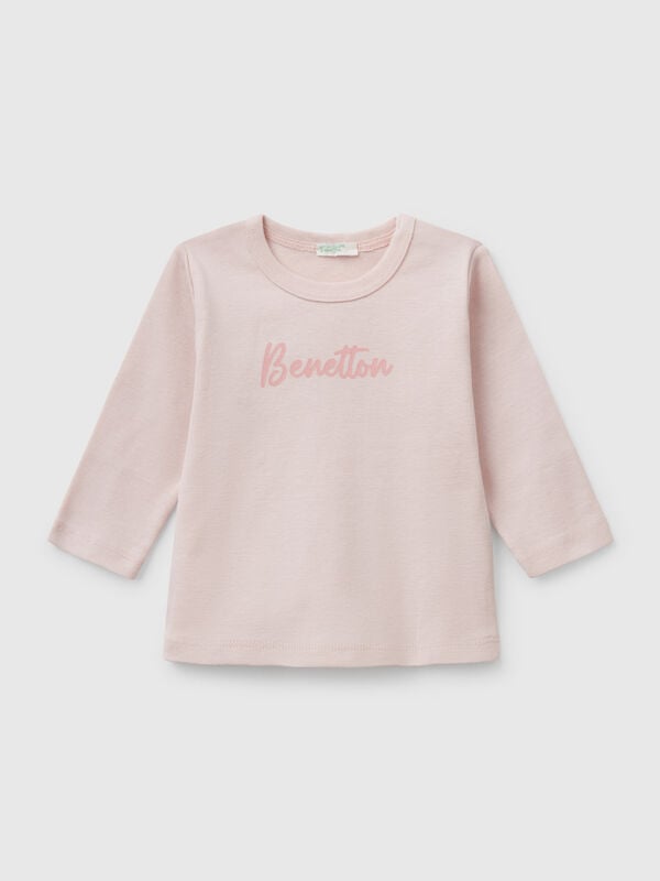 Langärmeliges T-Shirt aus Baumwolle Newborn