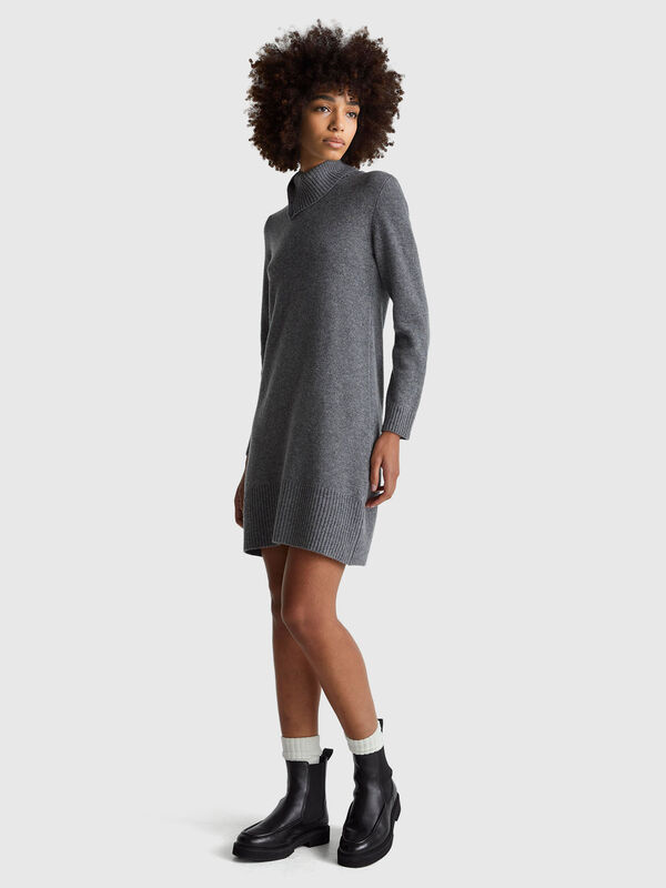 Midikleid aus Wollmischung Damen