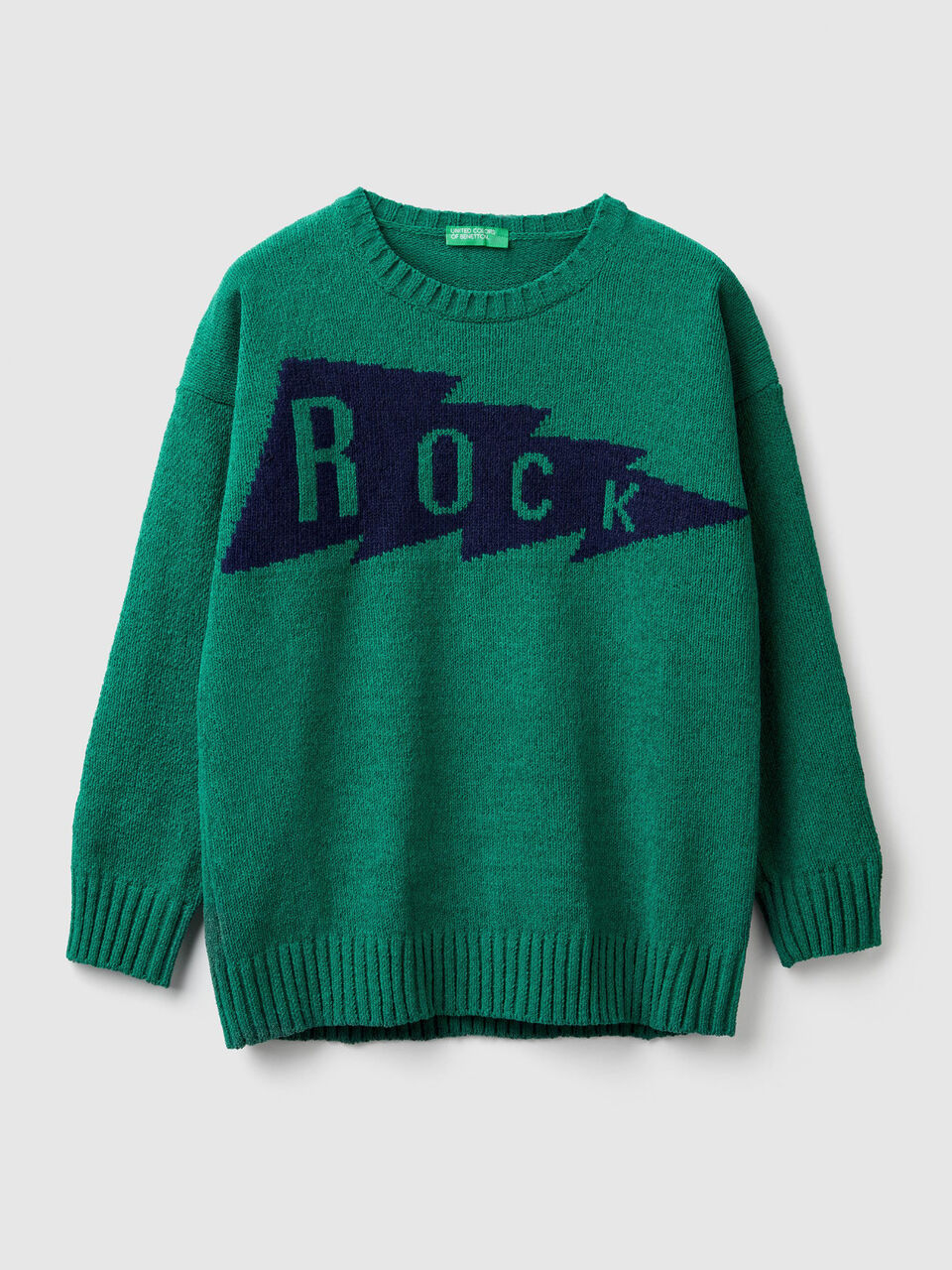 Pullover aus Chenille mit Intarsienarbeit image number 1