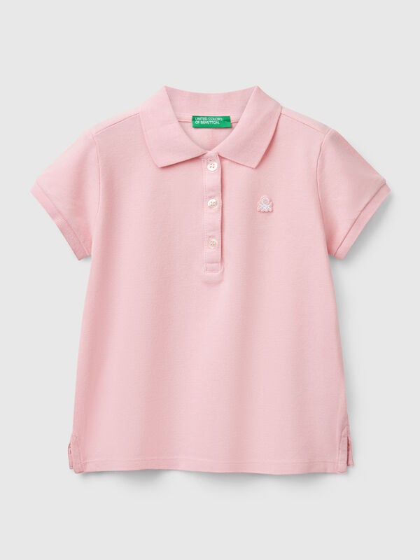 Kurzärmeliges Poloshirt aus Baumwolle Mädchen