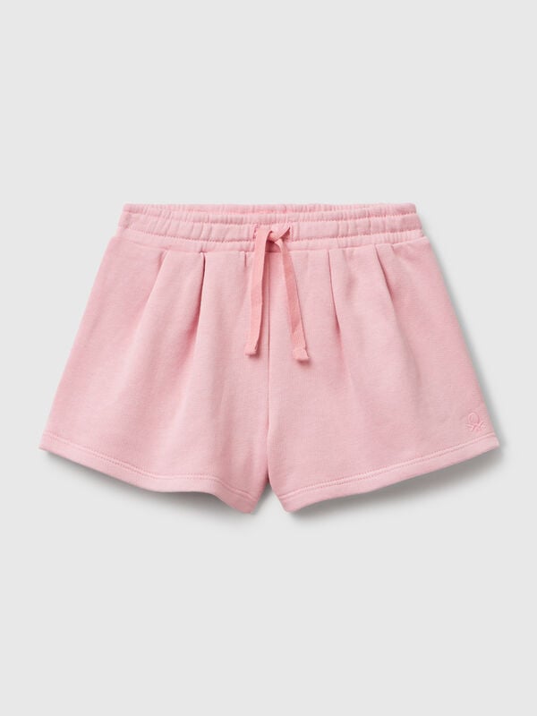 Shorts aus Baumwollfleece Mädchen