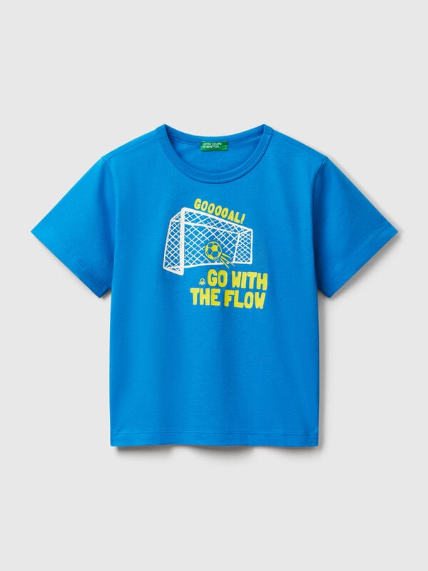 T-Shirt mit fluoreszierendem Aufdruck Jungen