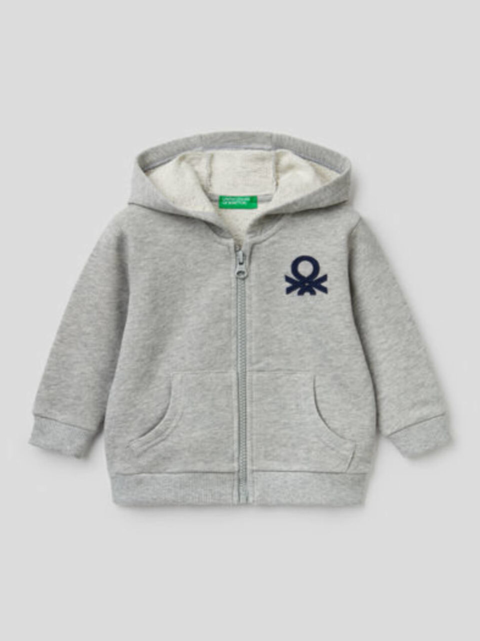 Sweatshirt aus Bio-Baumwolle mit Reißverschluss und Kapuze image number 1