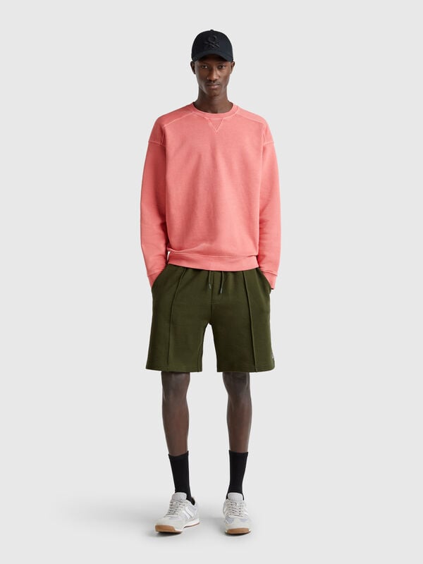 Bermudashorts aus Baumwollfleece Herren