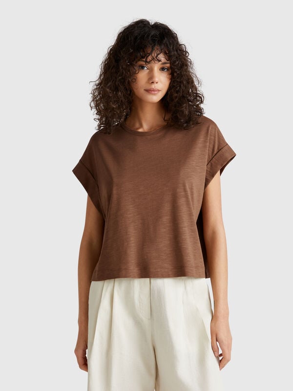 T-Shirt mit kastiger Passform Damen
