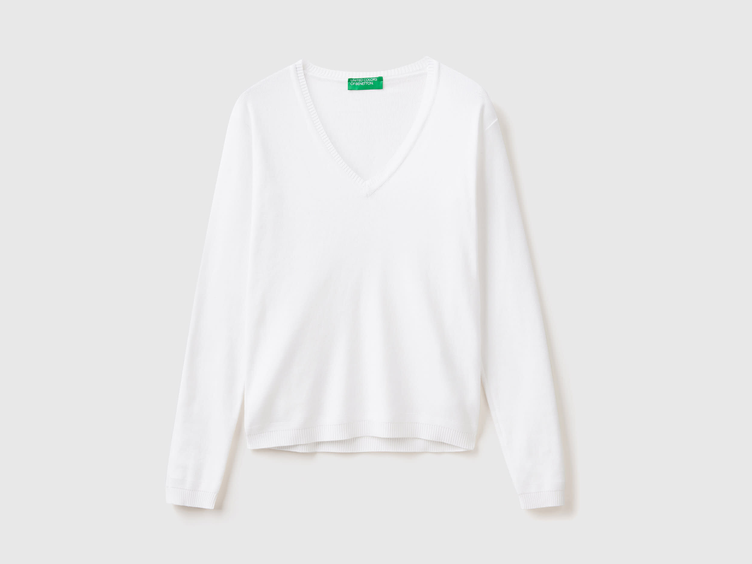 Pullover weiß v ausschnitt damen clearance