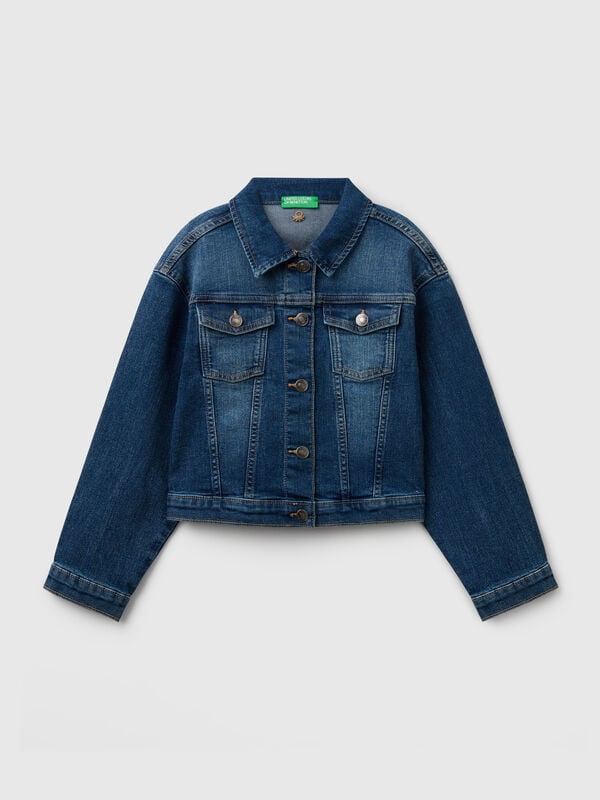 Übergroße Jeansjacke Mädchen