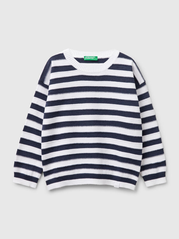 Gestreifter Pullover aus Baumwollmischung Jungen
