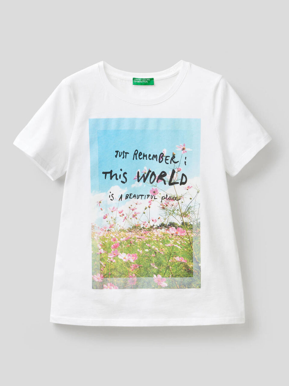 T-Shirt aus 100% Baumwolle mit Maxi-Print image number 1