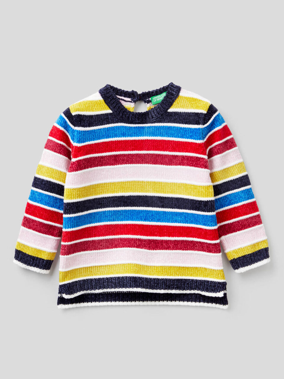Gestreifter Pullover aus Chenille image number 1
