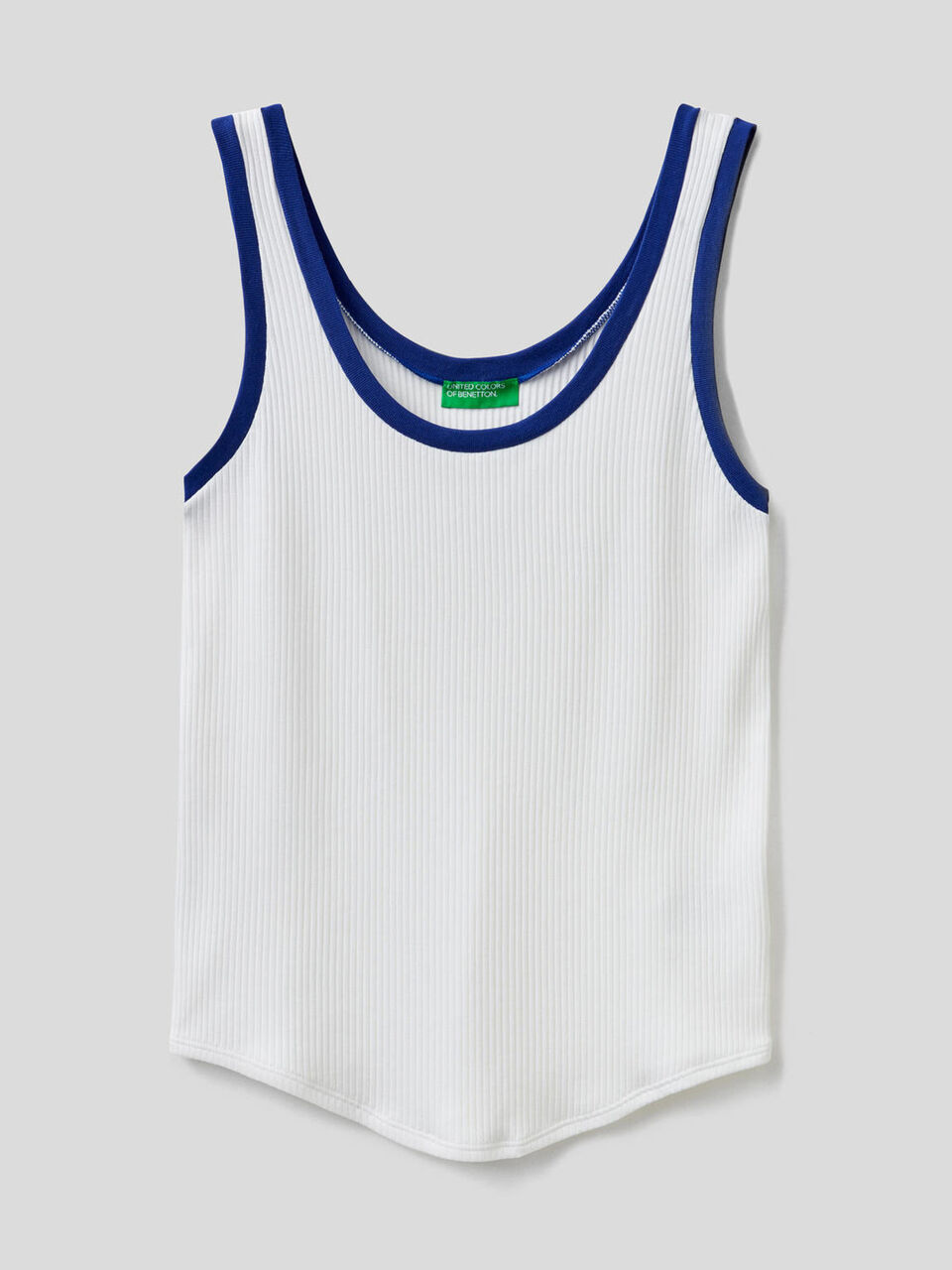 Geripptes Tank-Top mit breiten Trägern image number 1