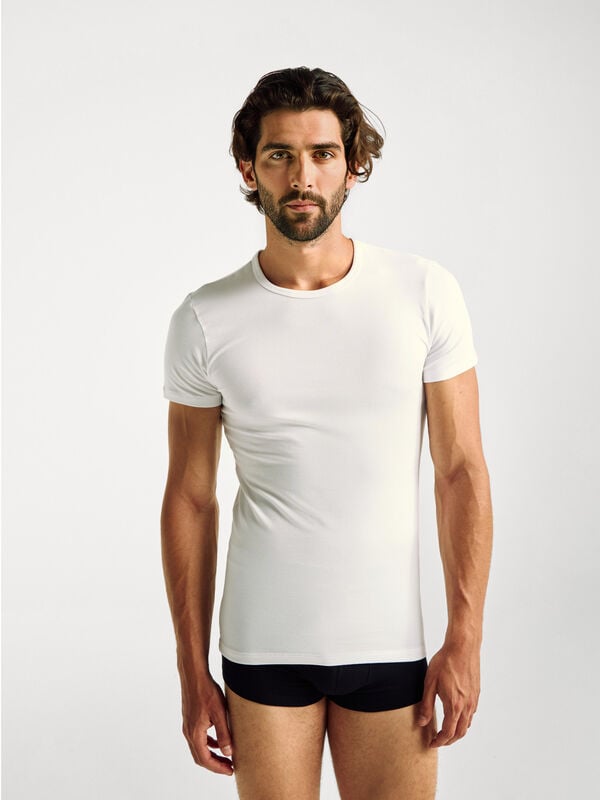 T-Shirt aus elastischer Baumwolle Herren
