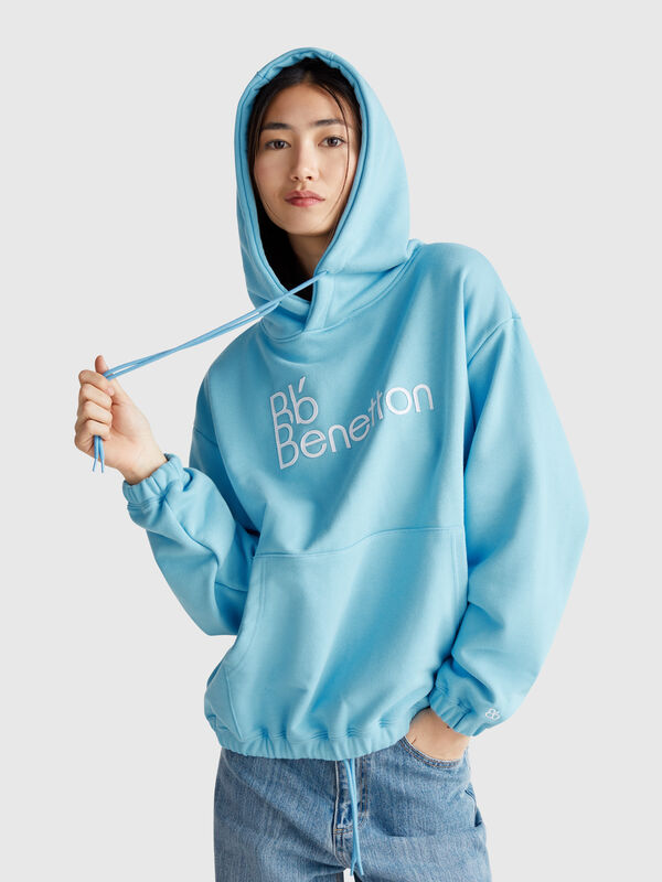 Sweatshirt mit Tasche und Kapuze Damen