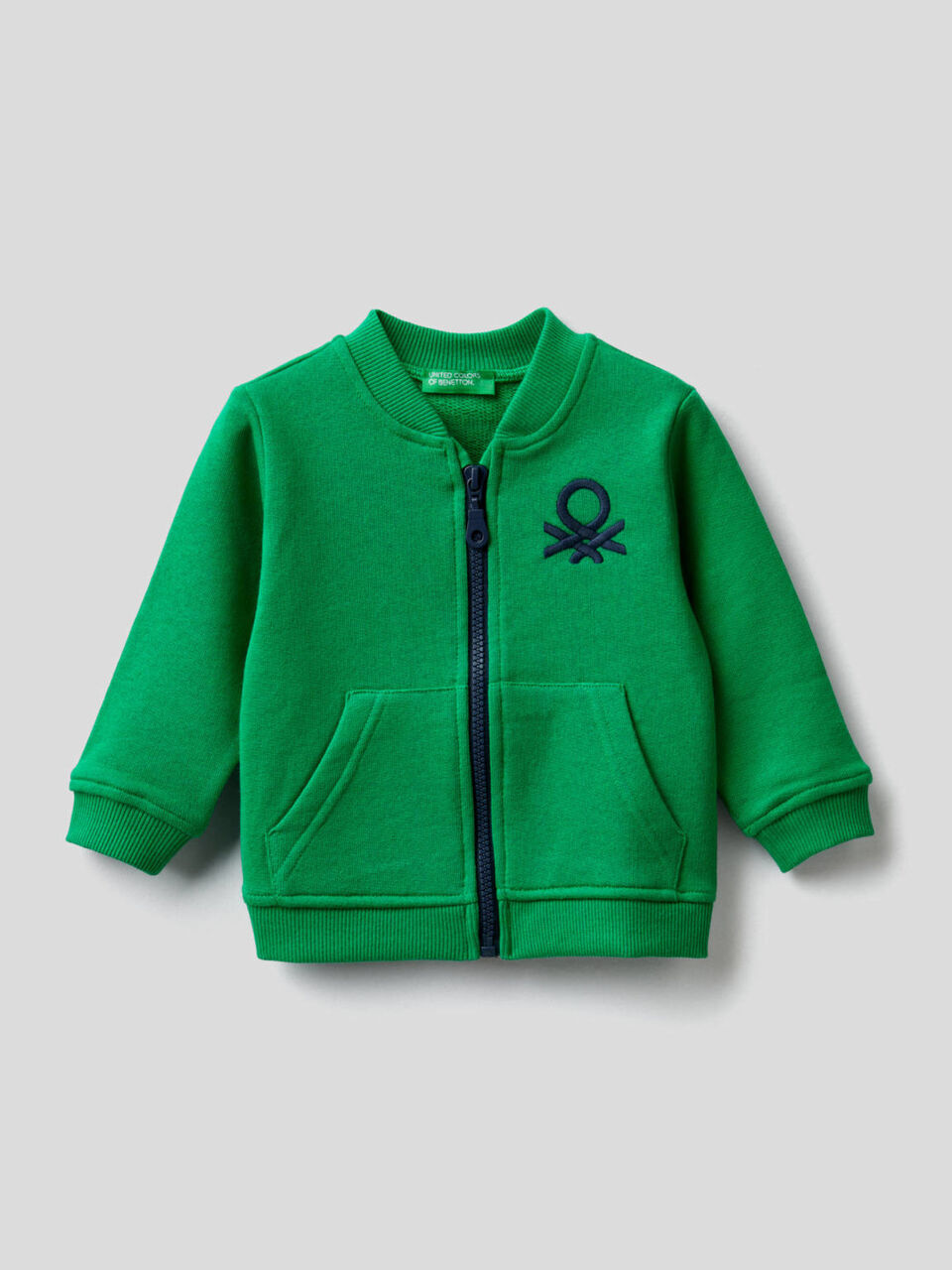 Sweatshirt aus 100% Baumwolle mit Reißverschluss image number 1
