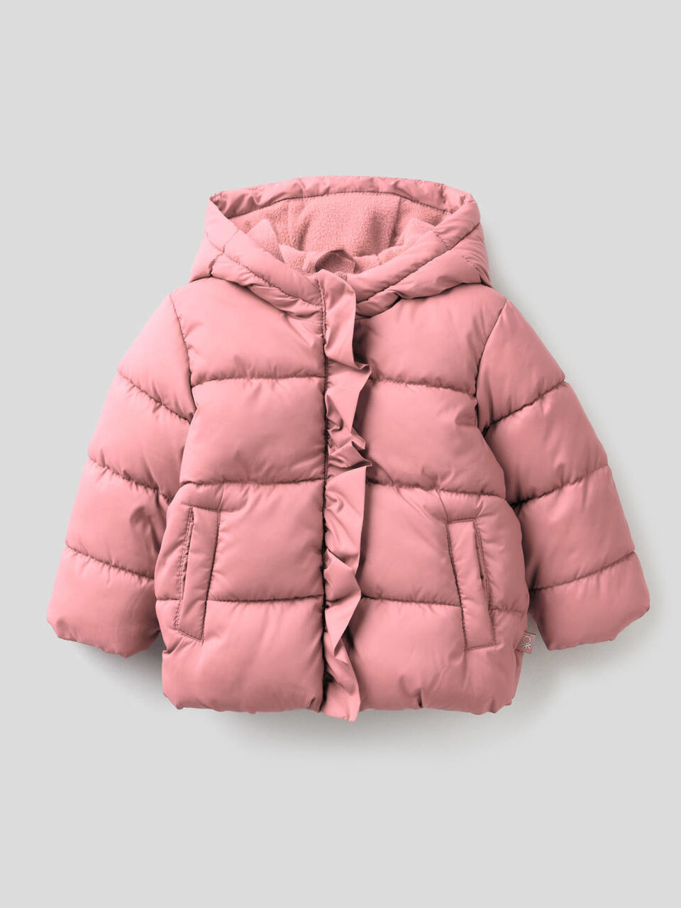 Wattierter Parka mit Rüsche image number 1