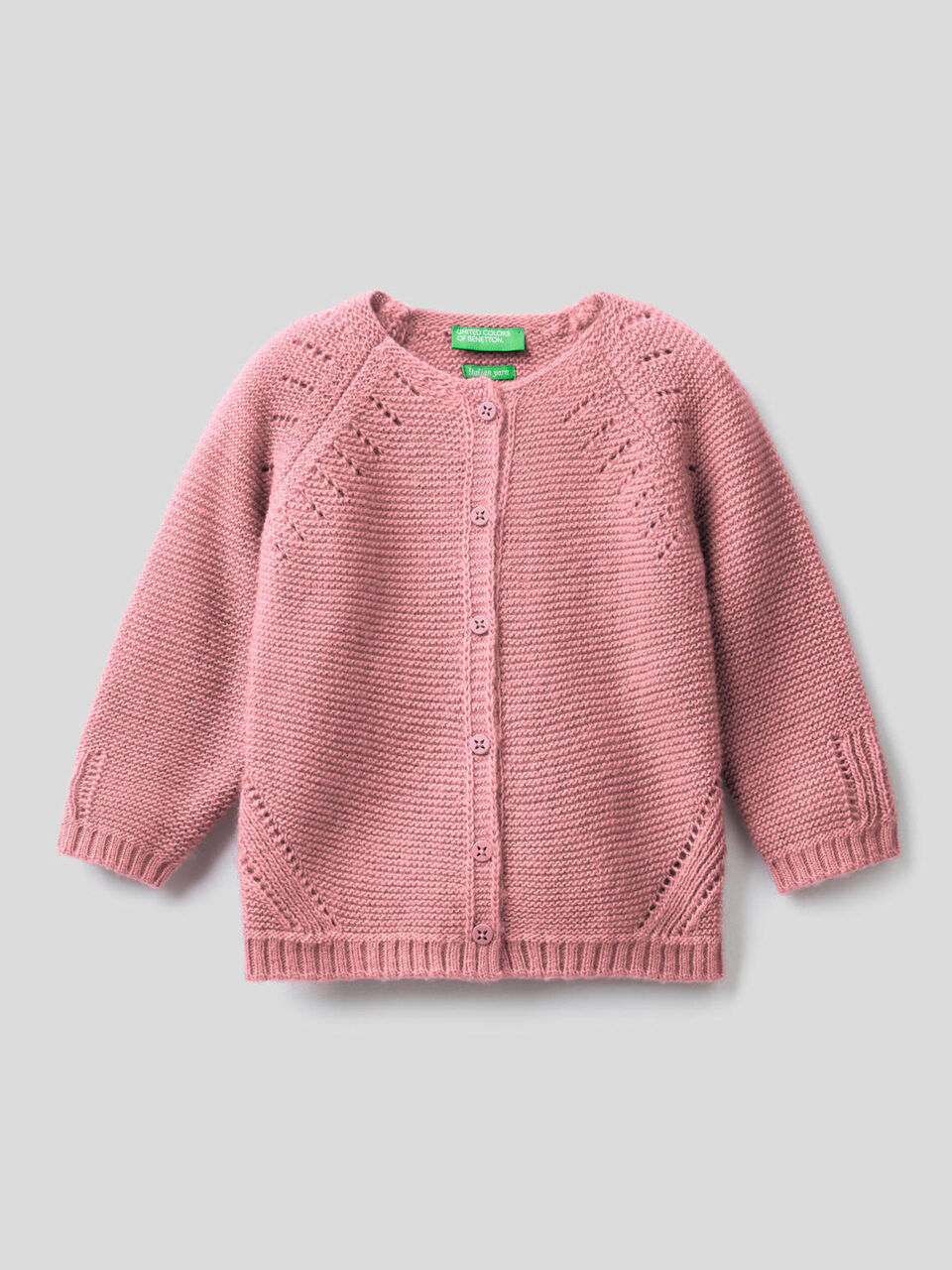 Strickjacke mit Details im Lochmuster image number 1